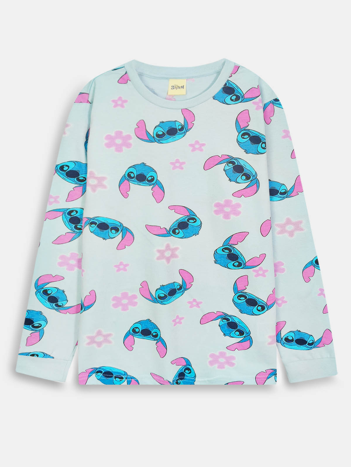 Girls Printed Blue Pyjama Set