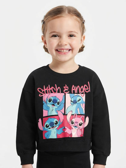Girls Printed Brushed Pullover