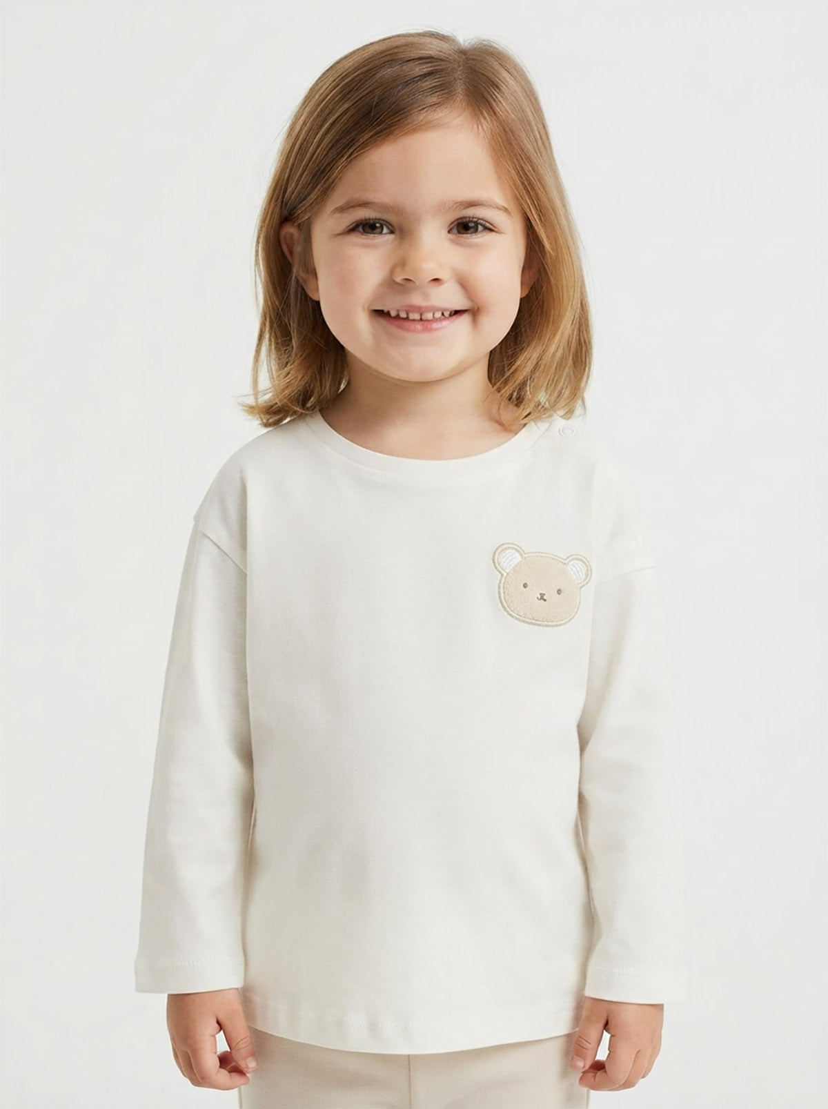 Baby Girls Long Sleeve White Top