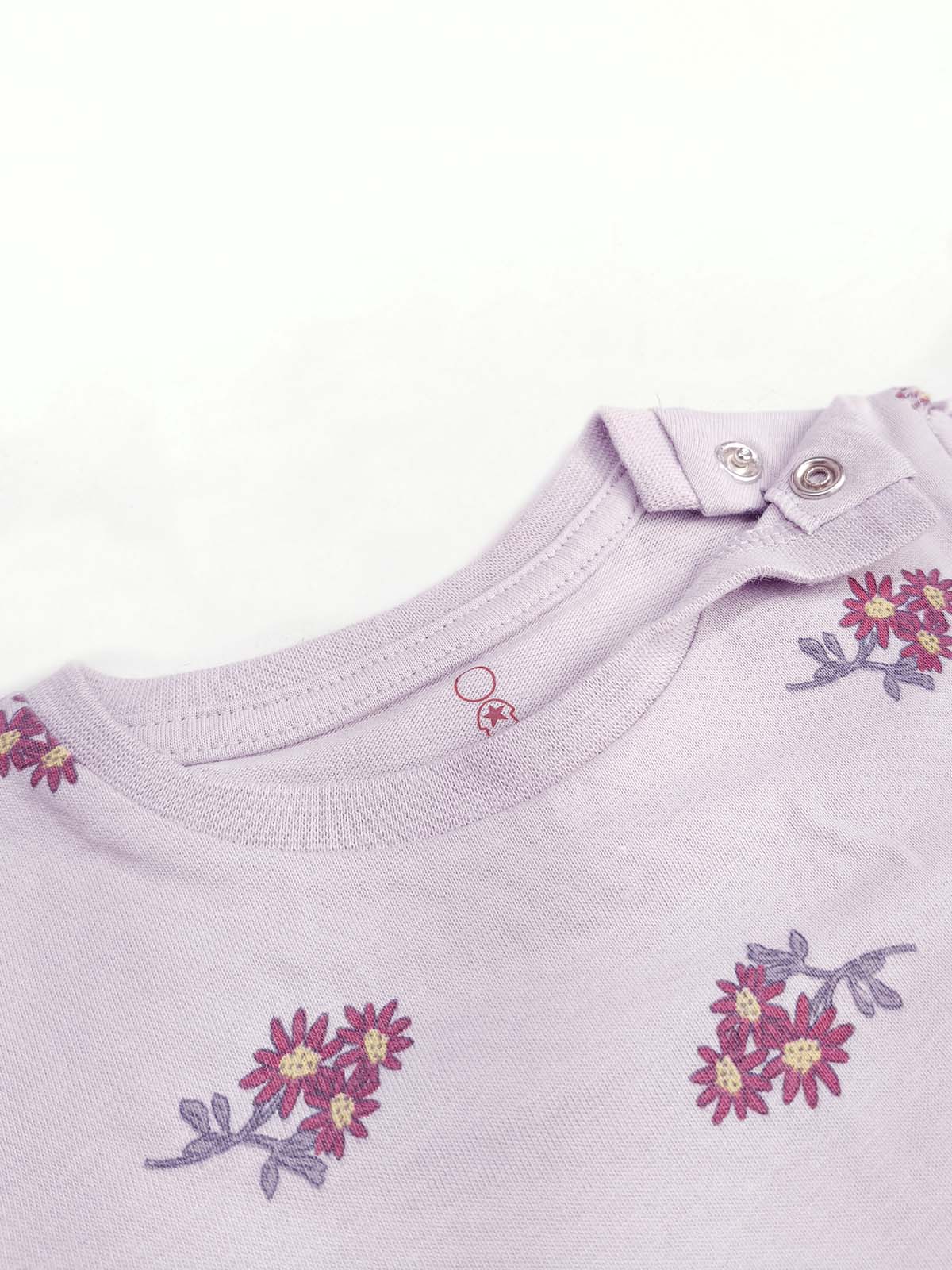 Baby Girls Long Sleeve Purple AOP Top