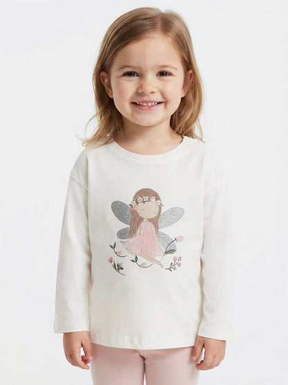 Baby Girls White Long Sleeve Top