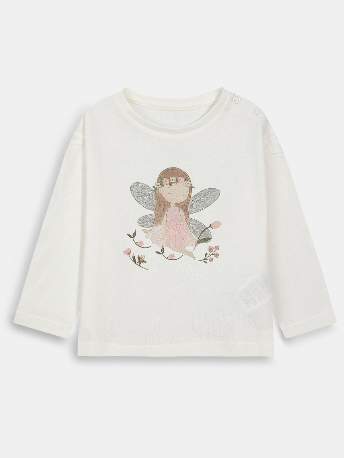 Baby Girls White Long Sleeve Top