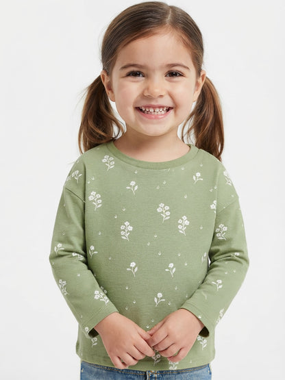 Baby Girls Long Sleeve Green Top