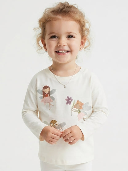 Baby Girls Long Sleeve White Top