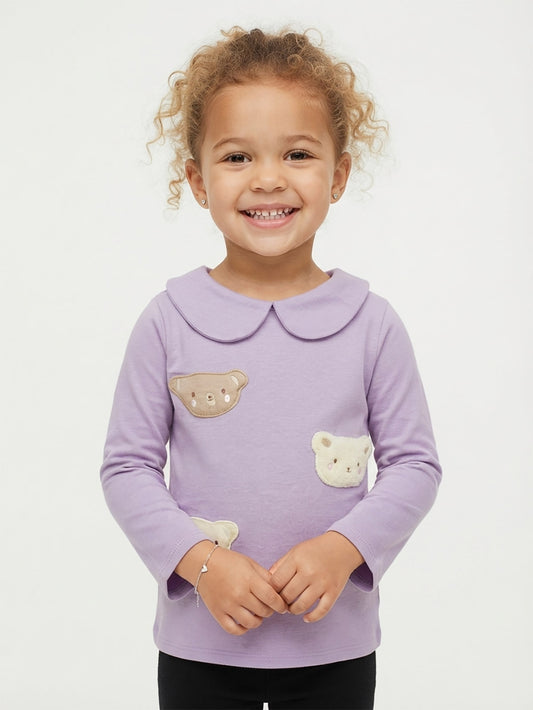 Girls Long Sleeve Lilac Top