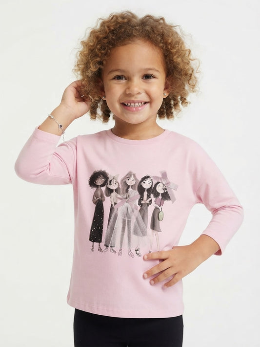 Girls Long Sleeve Pink Top