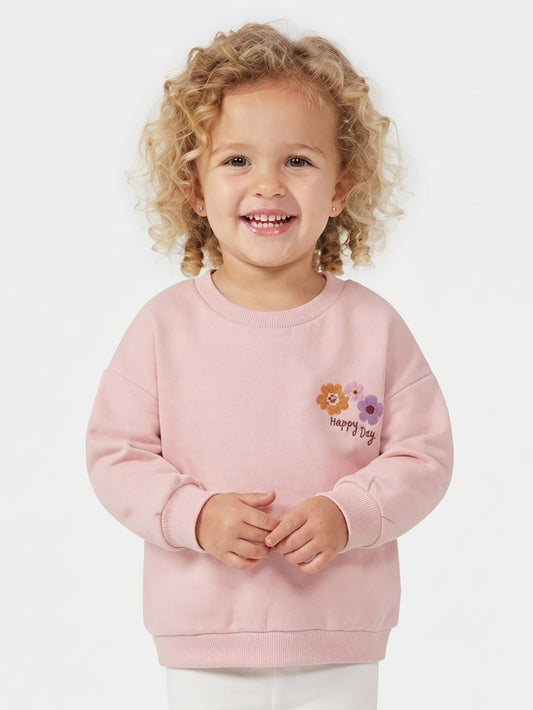 Baby Girls Fleece Peach Pullover