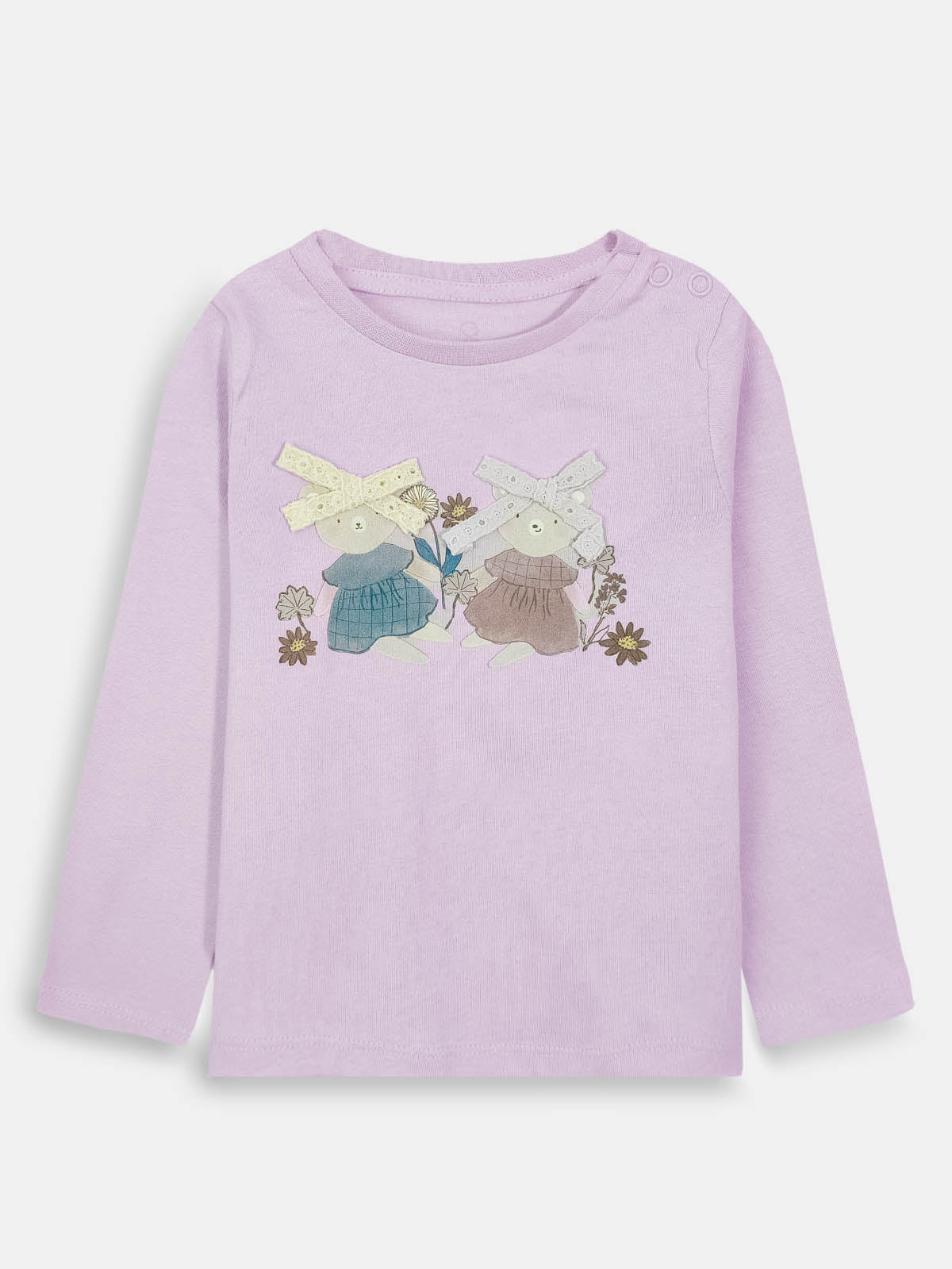 Baby Girls Hooded Sweatshirt With T-Shirt