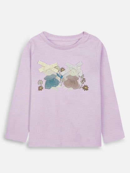 Baby Girls Hooded Sweatshirt With T-Shirt