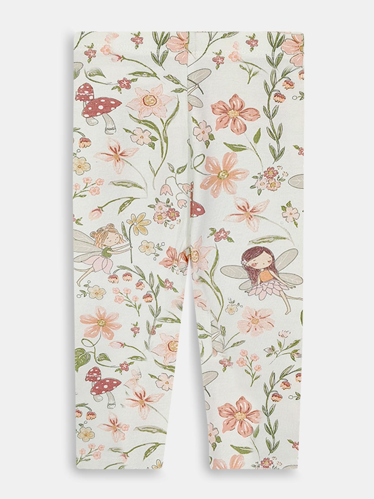 Baby Girls Stretch White AOP Legging