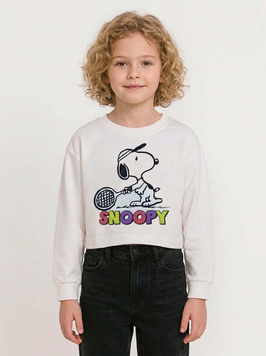 Girls Cropped Sweatshirt