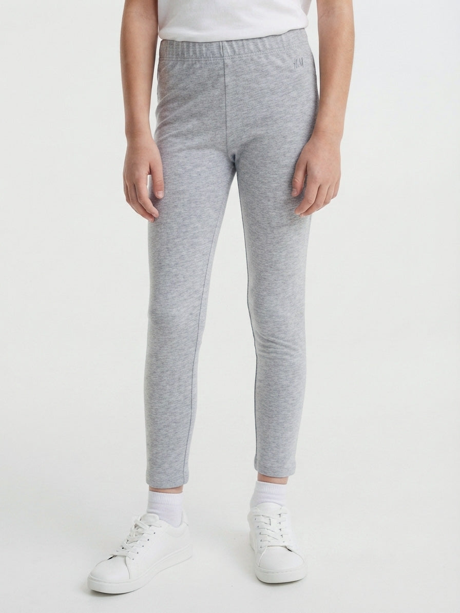 Girls Stretch Legging Grey Melange