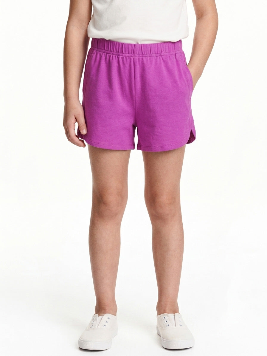 Girls Knit Violet Shorts