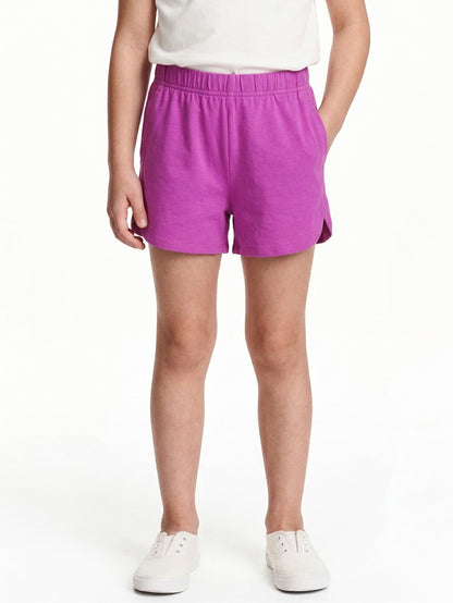Girls Knit Violet Shorts