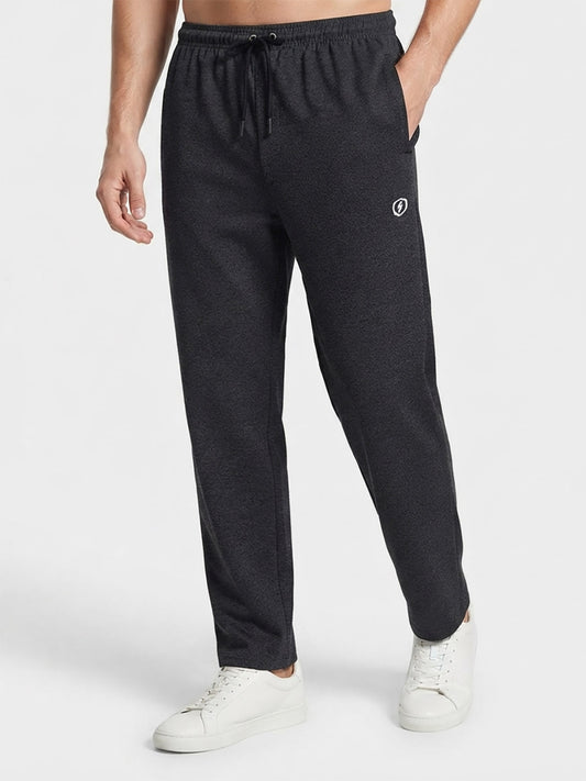 Mens French Terry Charcoal Melange Track Pant