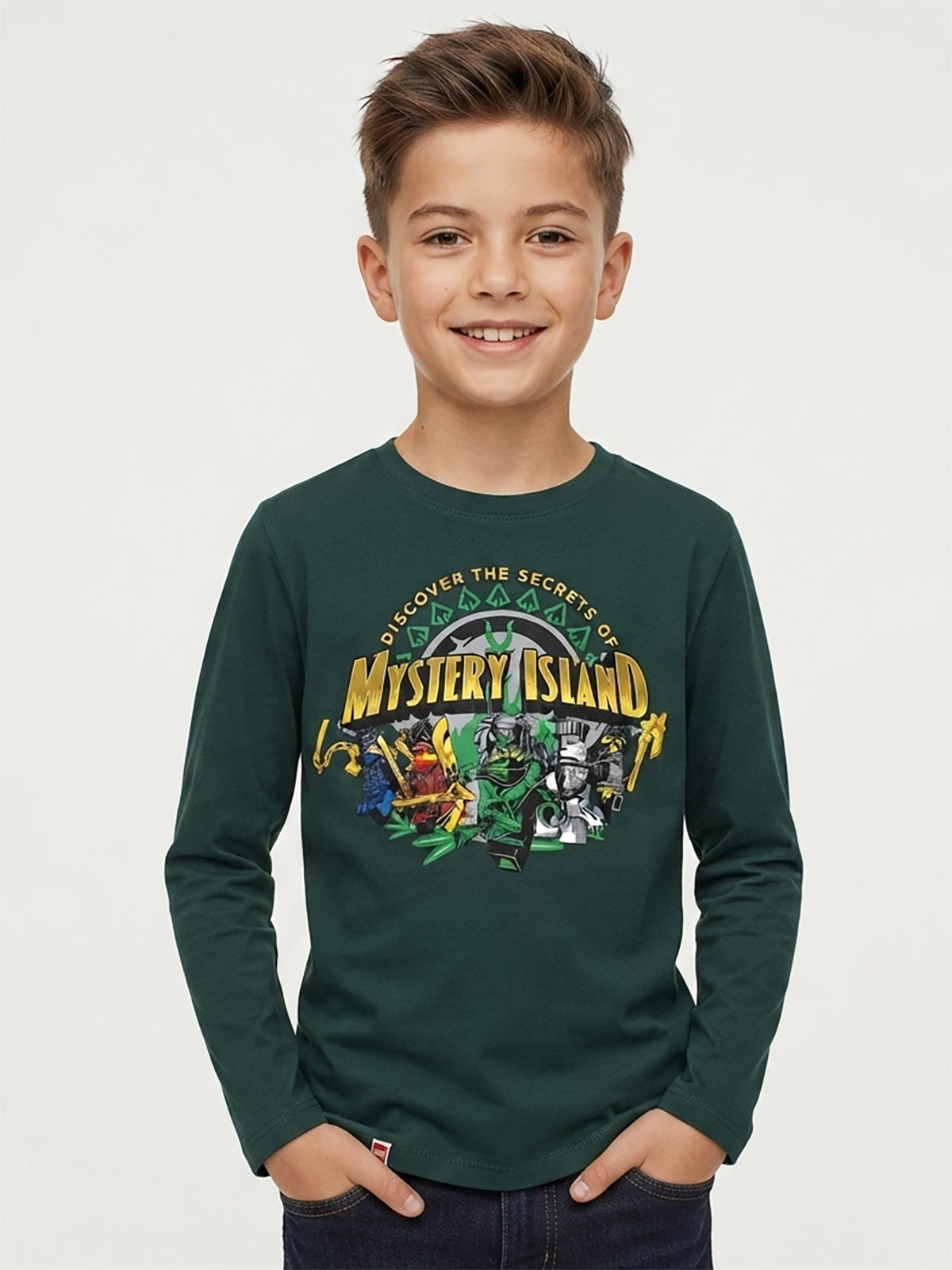 Boys Long Sleeve T Shirt Green