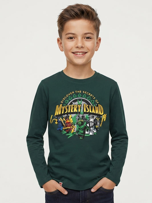 Boys Long Sleeve T Shirt Green