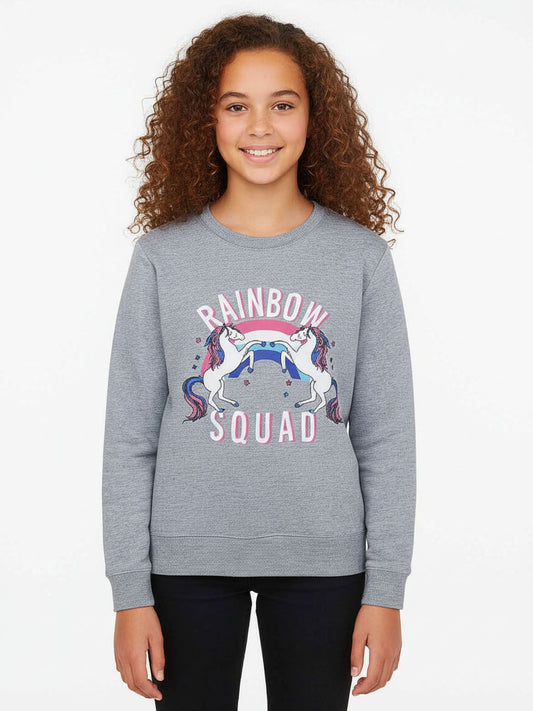Girls Grey Fleece Pullover Sweatshirt