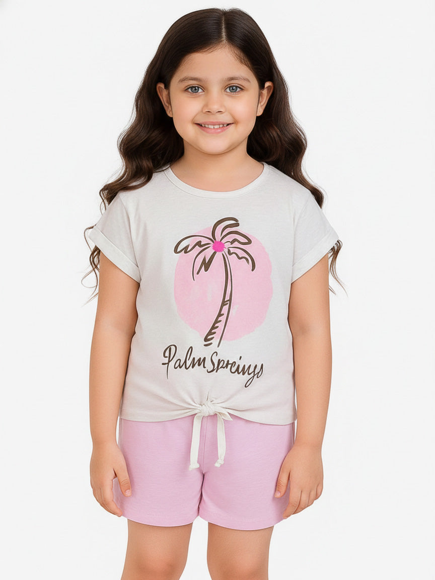 Girls Printed Shorty Sets