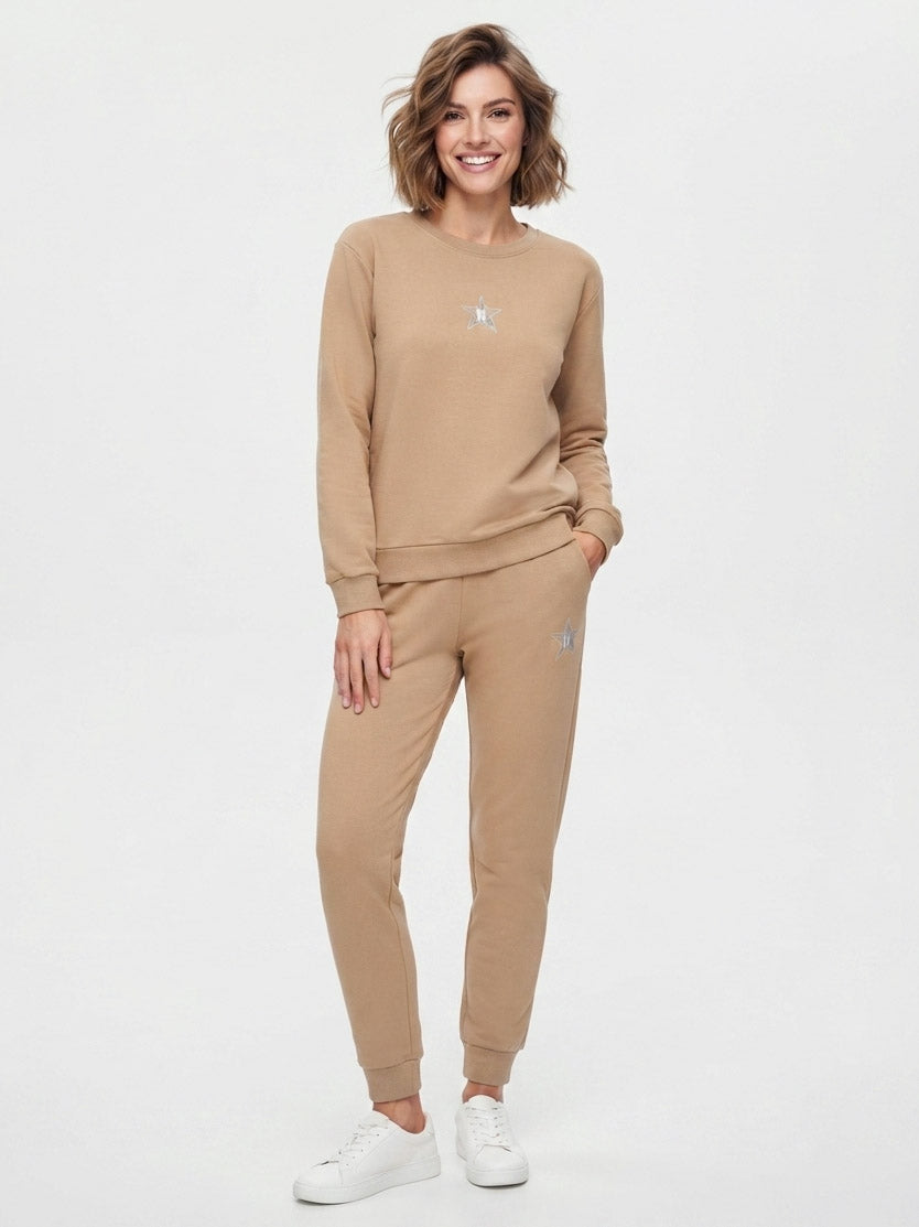 Womens Jogging Set Sweatshirt and Jogger Black