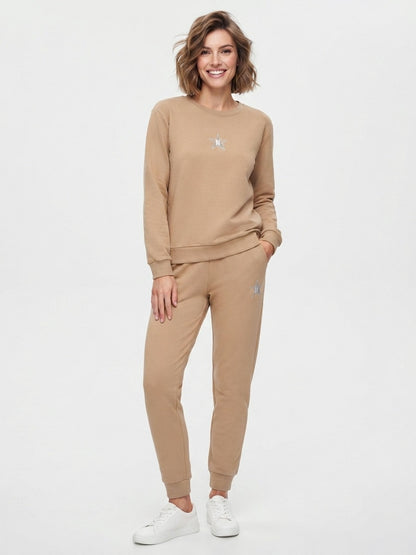 Womens Jogging Set Sweatshirt and Jogger Black