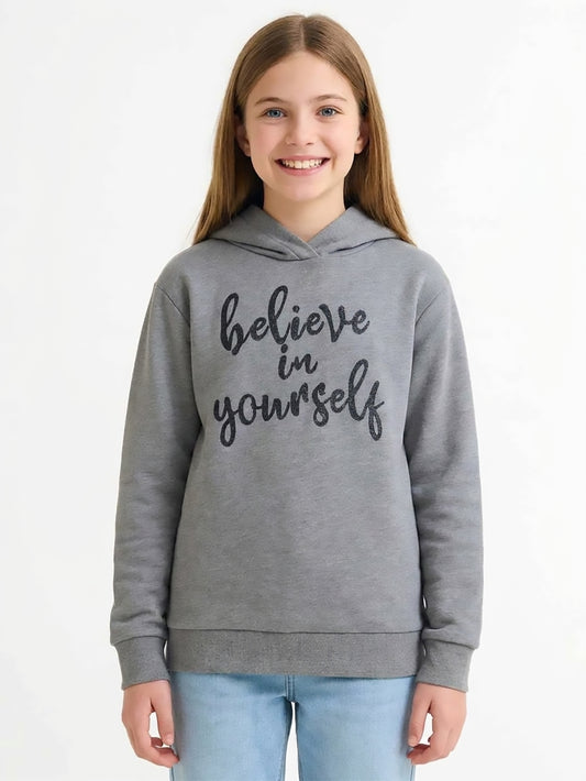 Girls Hooded Pullover Sweatshirt