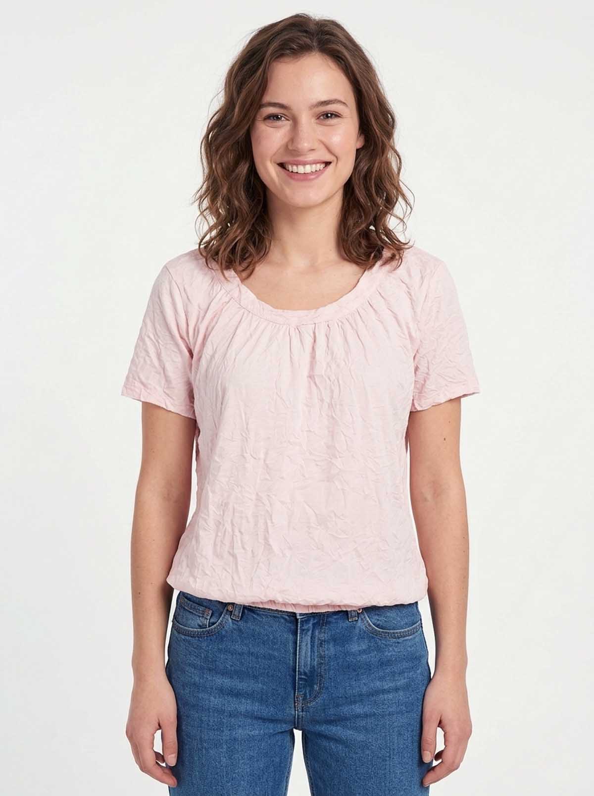 Ladies Tops Crinkled Finish