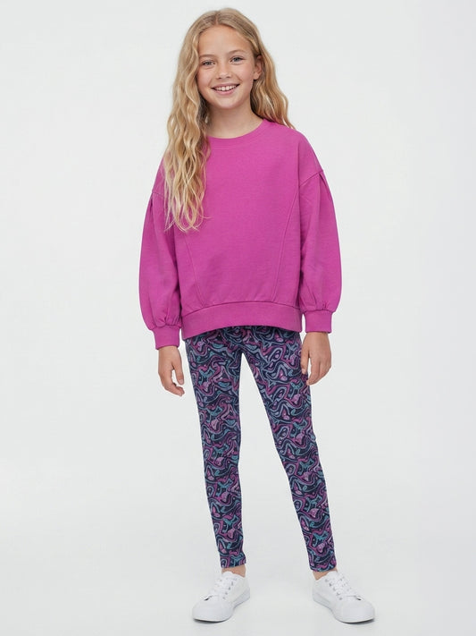Girls Outerwear Set Fleece Sweatshirt and Legging