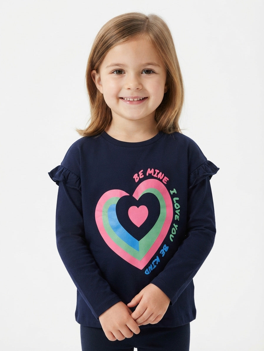 Girls Ruffle Long Sleeve Top