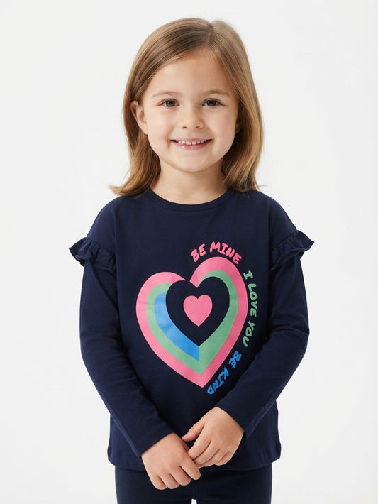 Girls Ruffle Long Sleeve Top