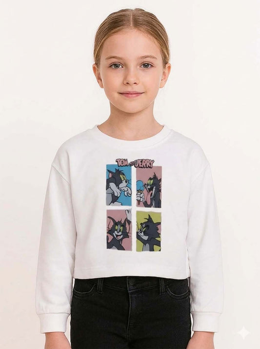 Girls Cropped Sweatshirt