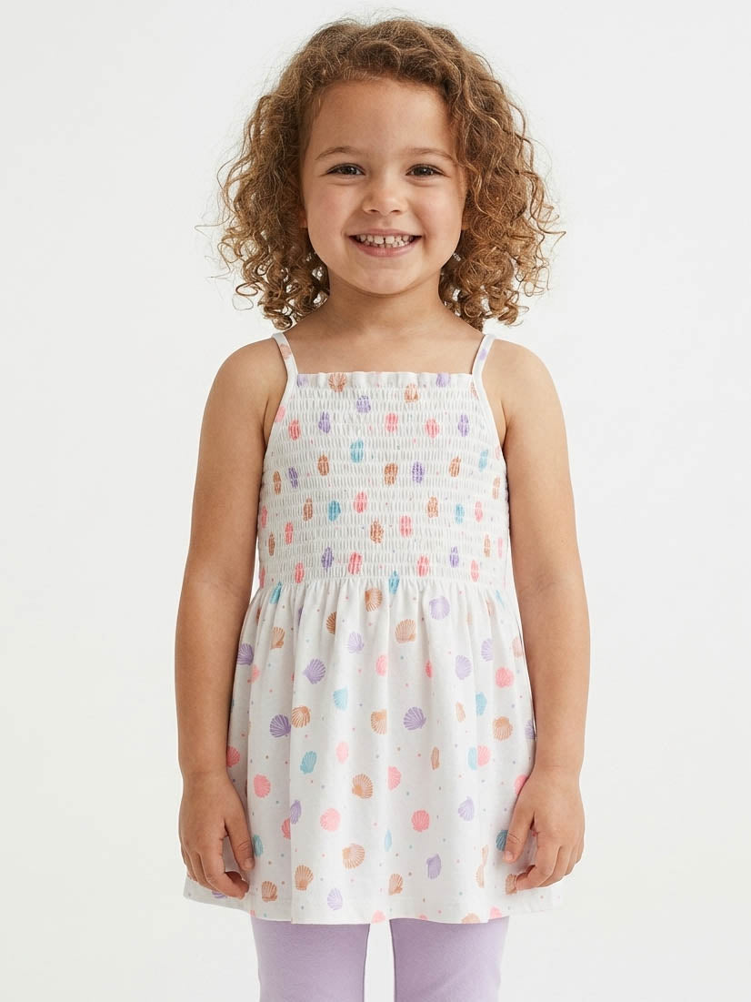 Girls Spaghetti Strap Smocked Tops