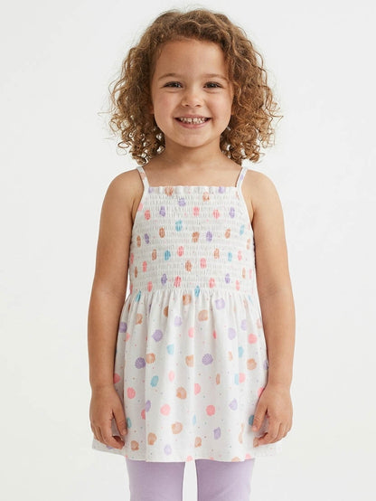 Girls Spaghetti Strap Smocked Tops