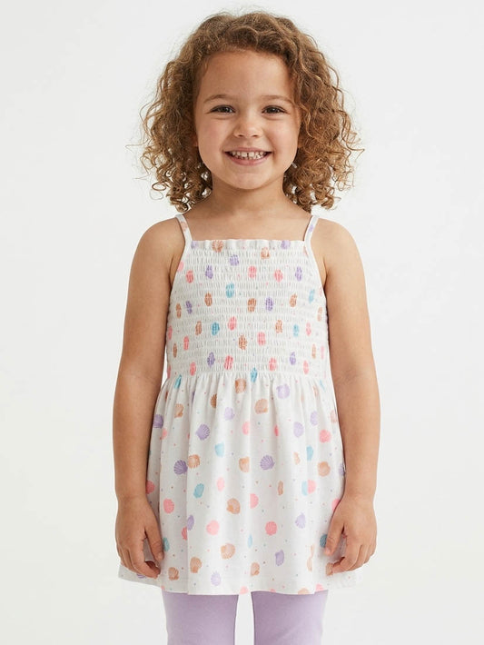 Girls Spaghetti Strap Smocked Tops