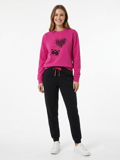 Ladies Winter Fuchsia Pyjama Sets