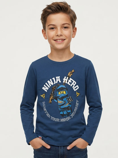 Boys Long Sleeve T Shirt Navy