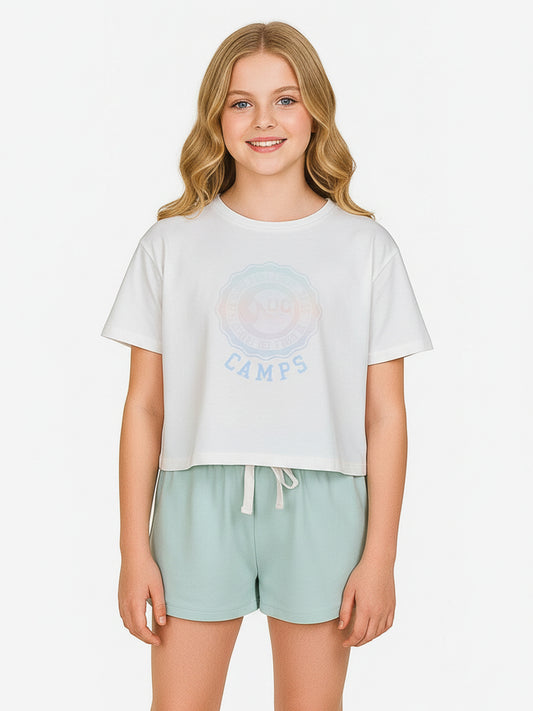 Girls Printed Shorty Pyjama Sets