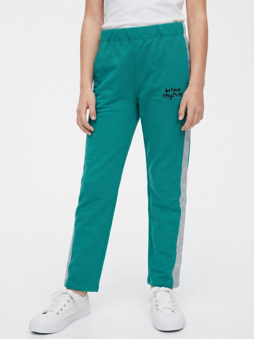 Girls French Terry Winter Pant Green