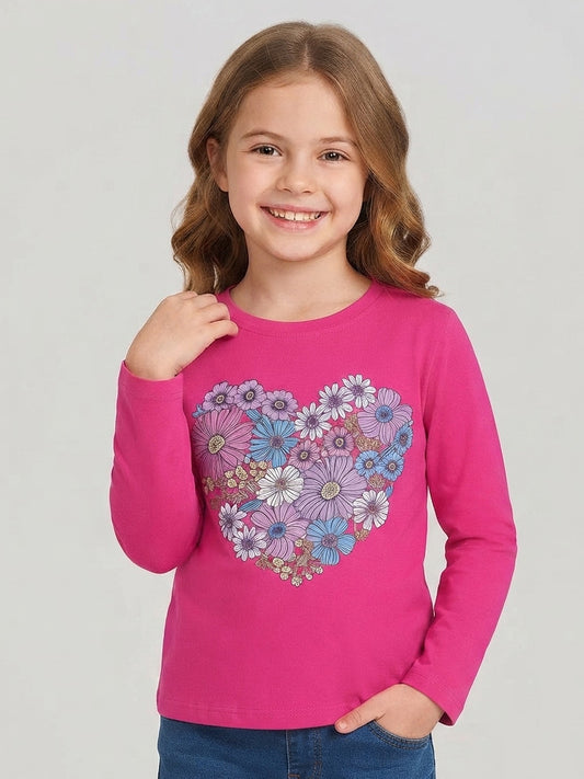Girls Long Sleeve Printed T-Shirts