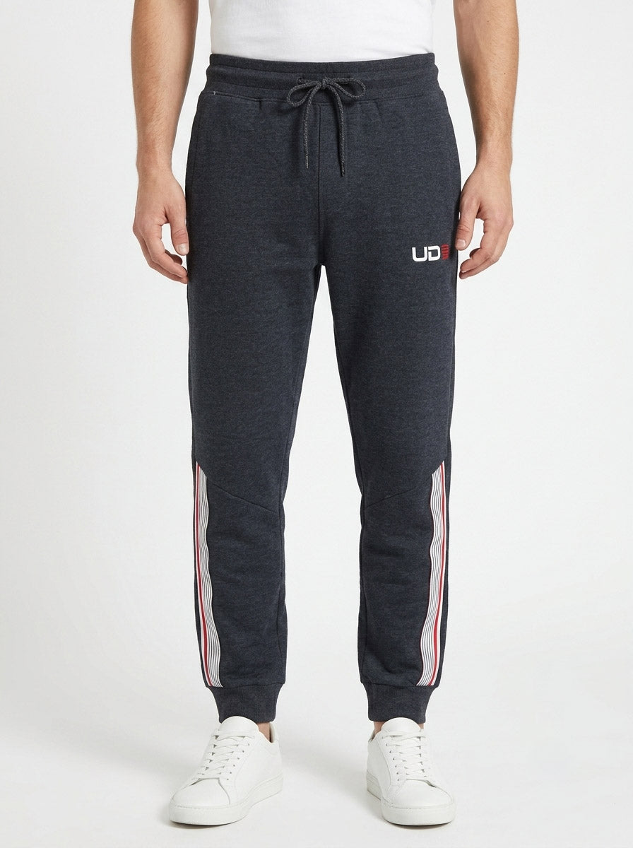 Mens French Terry Joggers Twill Tape Trim