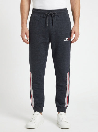 Mens French Terry Joggers Twill Tape Trim