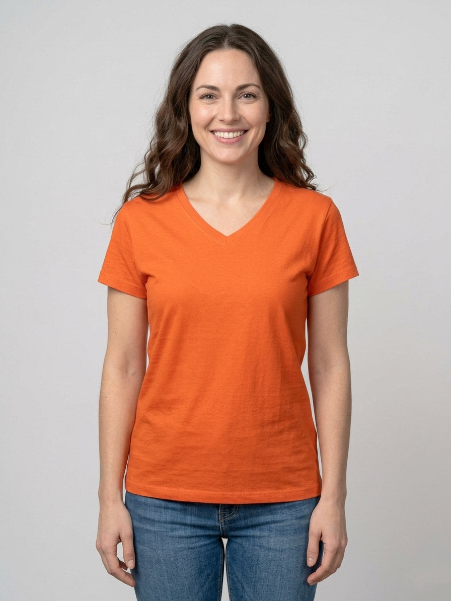 Ladies V Neck T Shirt
