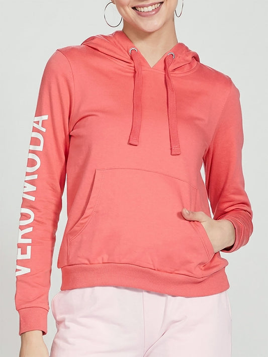 Ladies Fleece Pullover Coral Sweatshirt