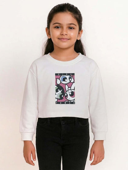 Girls Cropped Sweatshirt