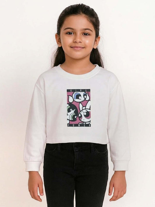 Girls Cropped Sweatshirt
