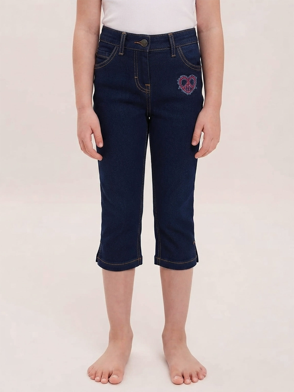 Girls Woven Capri Jeans