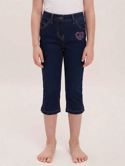 Girls Woven Capri Jeans