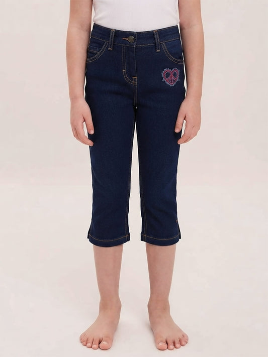 Girls Woven Capri Jeans