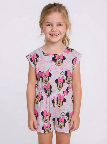 Girls Printed Dungaree