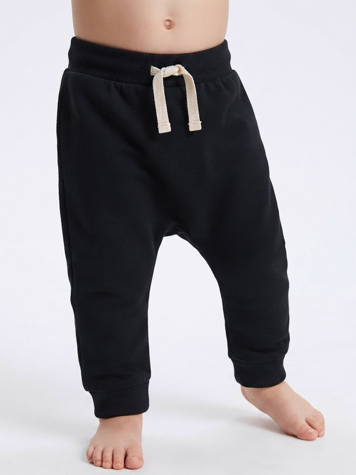 Baby Boys French Terry Black Pant